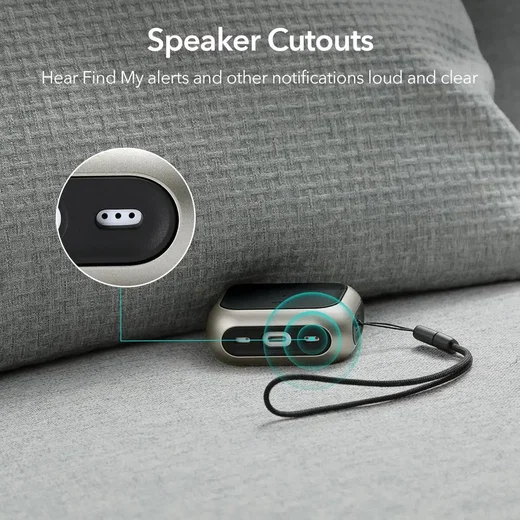 ESR Orbit Hybrid HaloLock Apple AirPods Pro 1/2 Hoesje MagSafe Titanium afbeelding 9