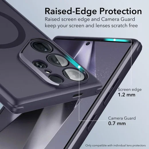 ESR Classic Hybrid Samsung Galaxy S24 Ultra Hoesje MagSafe / Qi2 Frosted Paars afbeelding 9