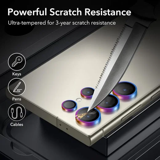 ESR Samsung Galaxy S24 Ultra Camera Lens Protector Chrome afbeelding 7