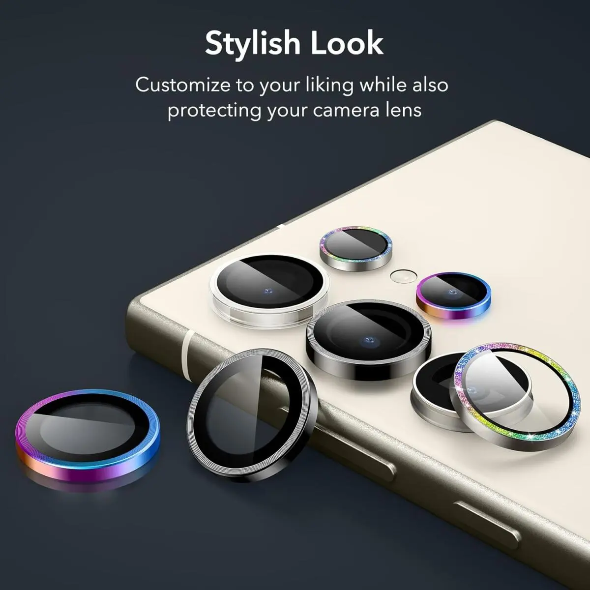 ESR Samsung Galaxy S24 Ultra Camera Lens Protector Chrome afbeelding 8