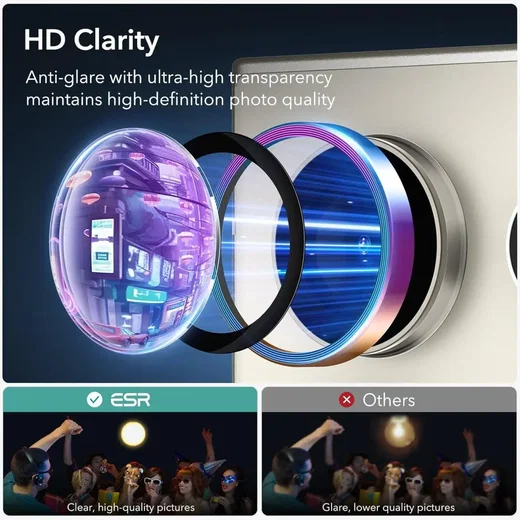 ESR Samsung Galaxy S24 Ultra Camera Lens Protector Chrome afbeelding 9