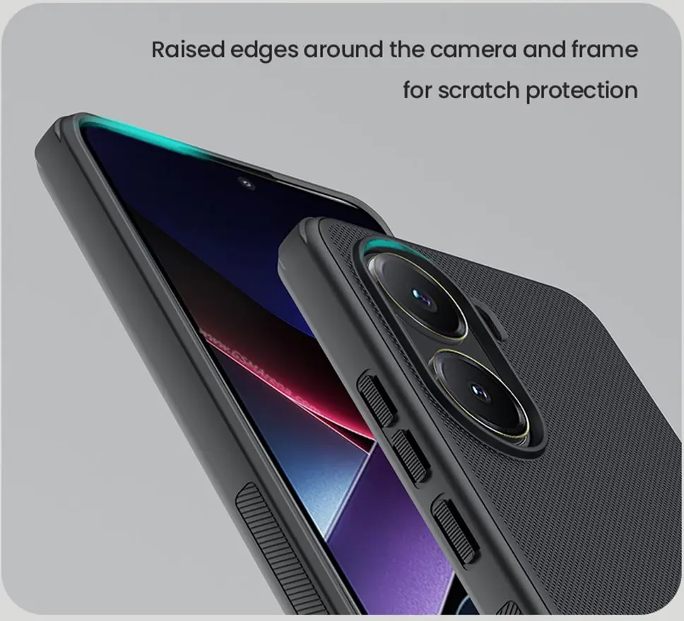 Nillkin Super Frosted Shield Xiaomi Poco X7 Pro Hoesje Back Cover Zwart afbeelding 4