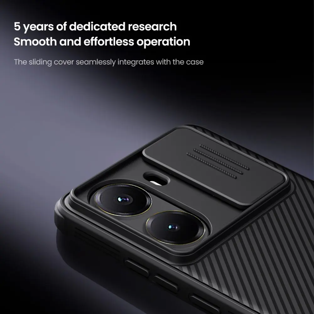 Nillkin CamShield Xiaomi Poco X7 Pro Hoesje met Camera Slider Back Cover Zwart afbeelding 5