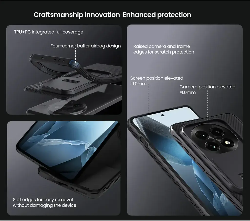 Nillkin CamShield OnePlus 13 Hoesje met Camera Slider Back Cover Zwart afbeelding 6