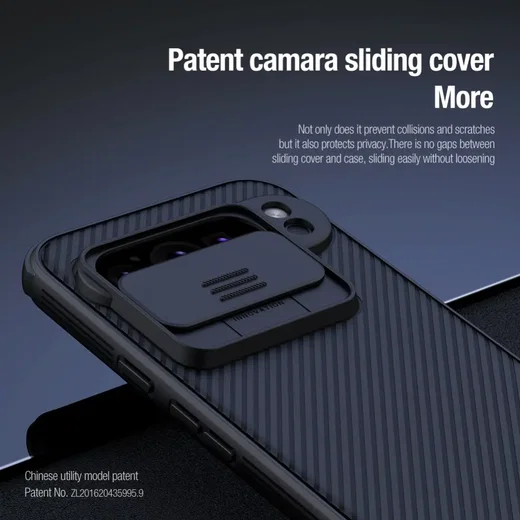 Nillkin CamShield Google Pixel 9 Pro Hoesje met Camera Slider Back Cover Zwart afbeelding 5