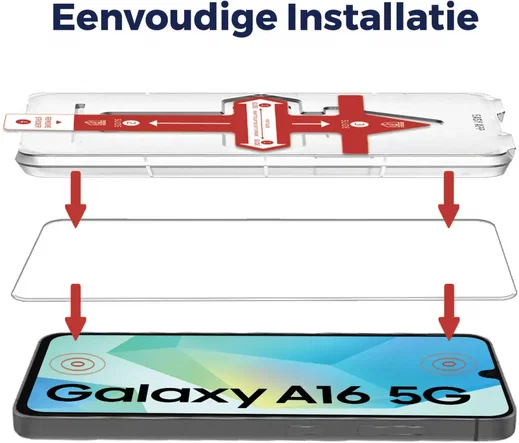 Rosso Samsung Galaxy A17 / A16 Tempered Glass Fingerprint en Case Friendly afbeelding 3