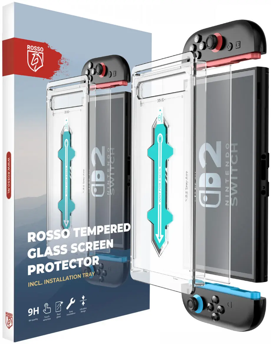Rosso Nintendo Switch 2 Tempered Glass met Installatietray afbeelding 1