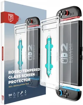 Rosso Nintendo Switch 2 Tempered Glass met Installatietray