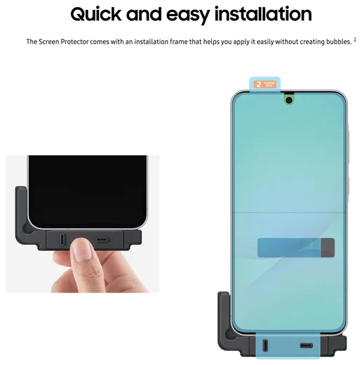 Originele Samsung Galaxy A56 Screen Protector Display Folie (2-Pack) afbeelding 4