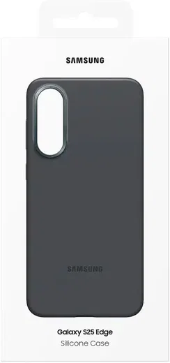 Origineel Samsung Galaxy S25 Edge Hoesje Silicone Case Back Cover Zwart afbeelding 6
