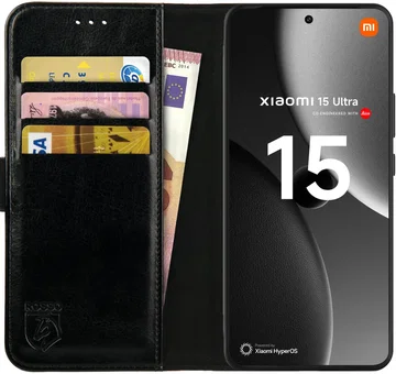 Rosso Element Xiaomi 15 Ultra Hoesje Book Case Wallet Zwart