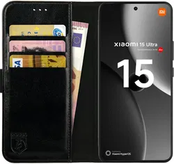 Rosso Element Xiaomi 15 Ultra Hoesje Book Case Wallet Zwart afbeelding