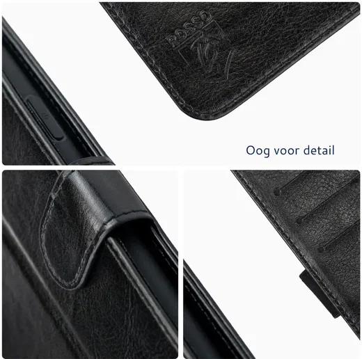 Rosso Element Motorola Moto G05 Hoesje Book Case Wallet Zwart afbeelding 4