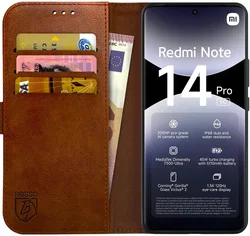 Rosso Element Xiaomi Redmi Note 14 Pro 5G Hoesje Book Case Wallet Bruin afbeelding