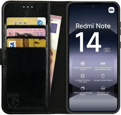 Rosso Element Xiaomi Redmi Note 14 5G Hoesje Book Case Wallet Zwart afbeelding