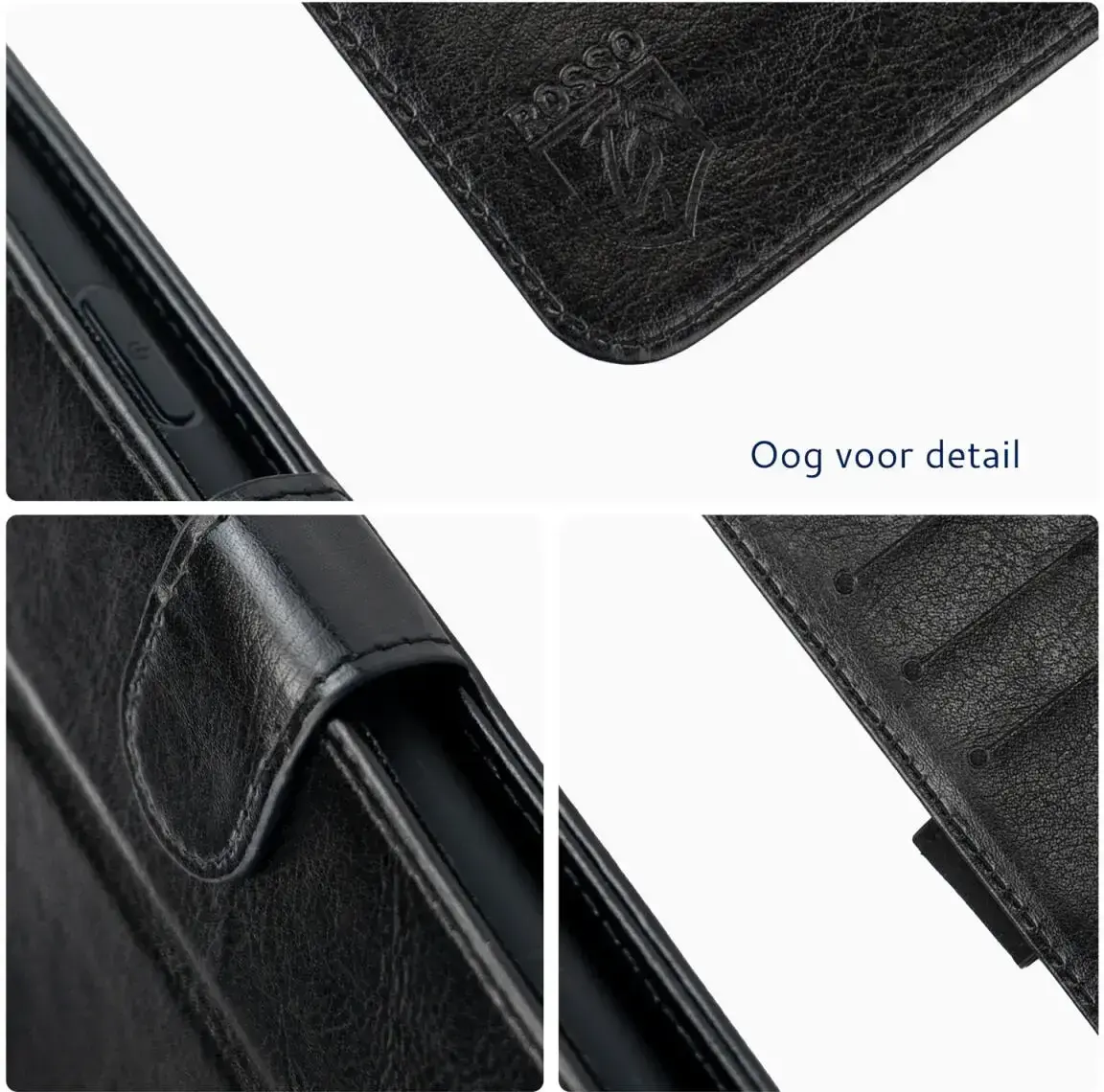 Rosso Element Xiaomi Redmi Note 14 5G Hoesje Book Case Wallet Zwart afbeelding 3