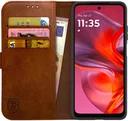 Rosso Element Motorola Moto E15 Hoesje Book Case Wallet Bruin