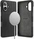Ringke Bitmap Silicone Magnetic iPhone 16 Hoesje MagSafe Back Cover Zwart