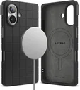 Ringke Bitmap Silicone Magnetic iPhone 16 Hoesje MagSafe Back Cover Zwart