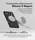 Ringke Bitmap Silicone Magnetic iPhone 16 Hoesje MagSafe Back Cover Zwart afbeelding 9