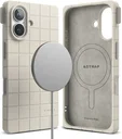 Ringke Bitmap Silicone Magnetic iPhone 16 Hoesje MagSafe Back Cover Beige
