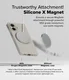 Ringke Bitmap Silicone Magnetic iPhone 16 Hoesje MagSafe Back Cover Beige afbeelding 8