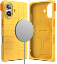 Ringke Bitmap Silicone Magnetic iPhone 16 Hoesje MagSafe Back Cover Geel