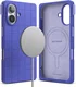 Ringke Bitmap Silicone Magnetic iPhone 16 Hoesje MagSafe Back Cover Blauw afbeelding 1