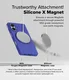 Ringke Bitmap Silicone Magnetic iPhone 16 Hoesje MagSafe Back Cover Blauw afbeelding 8