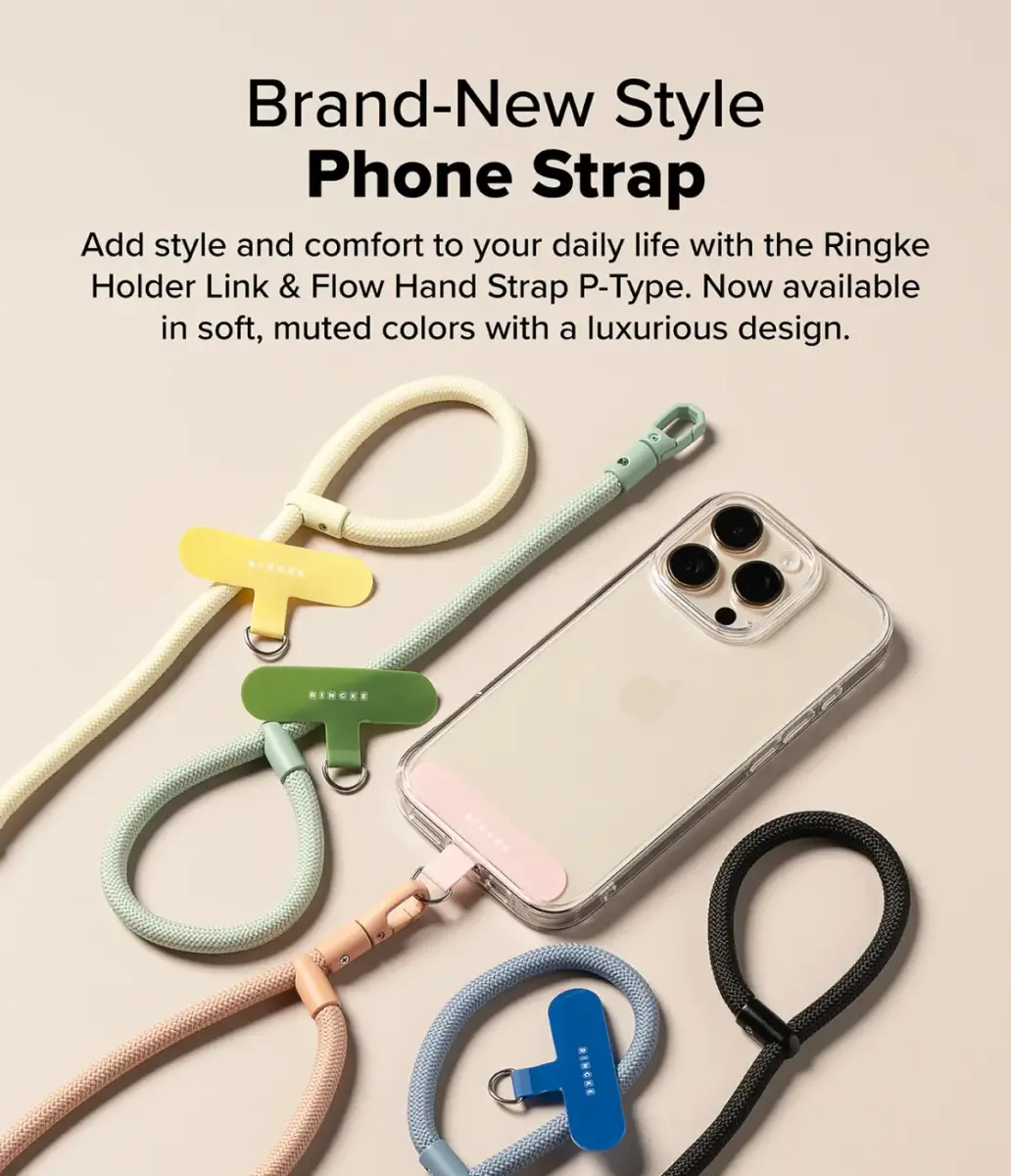 Ringke Holder Link & Flow Hand Strap P-Type - Universeel Telefoonkoord Mint afbeelding 4