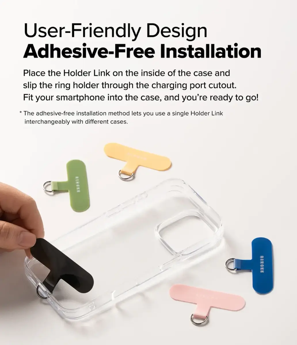 Ringke Holder Link & Flow Hand Strap P-Type - Universeel Telefoonkoord Mint afbeelding 5