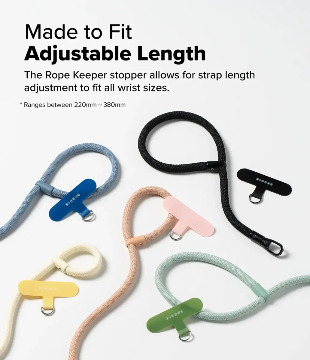 Ringke Holder Link & Flow Hand Strap P-Type - Universeel Telefoonkoord Mint afbeelding 7