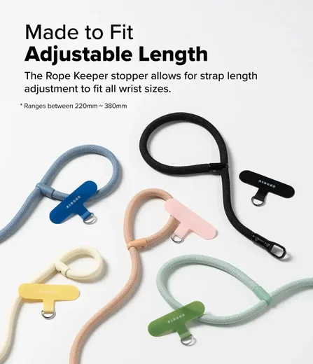 Ringke Holder Link & Flow Hand Strap P-Type - Universeel Telefoonkoord Mint afbeelding 7