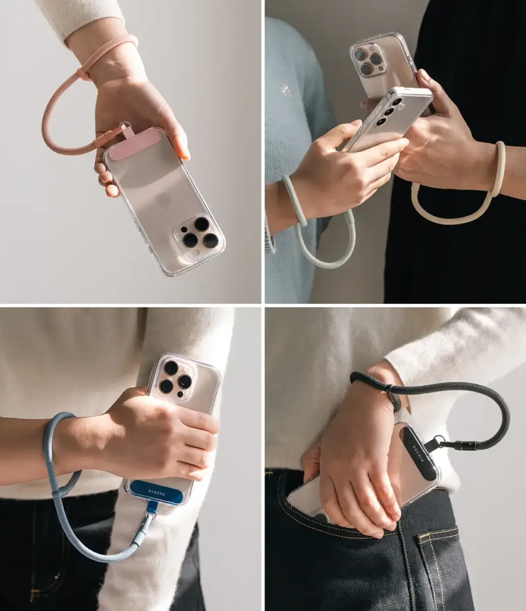 Ringke Holder Link & Flow Hand Strap P-Type - Universeel Telefoonkoord Mint afbeelding 8