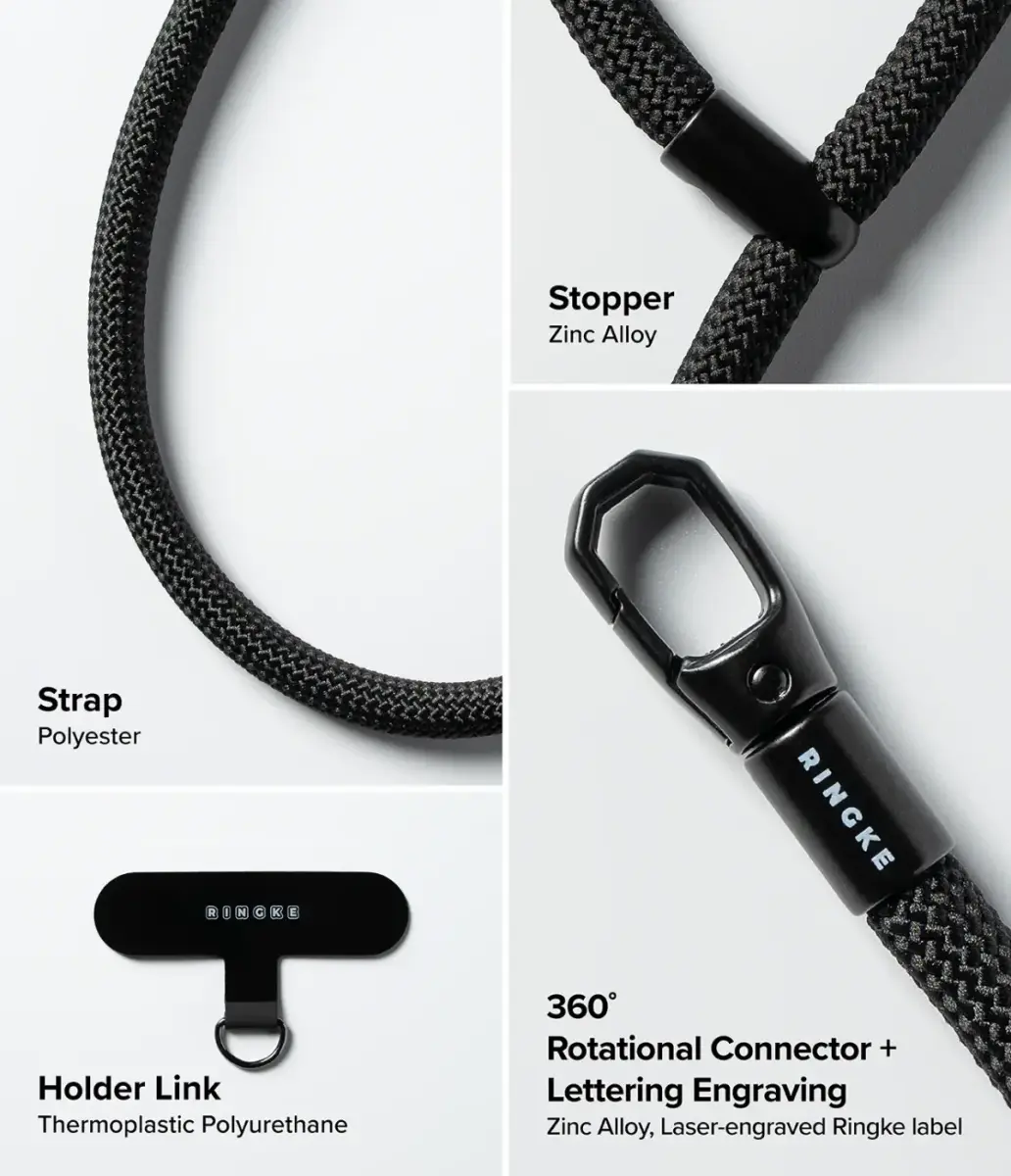 Ringke Holder Link & Flow Hand Strap P-Type - Universeel Telefoonkoord Mint afbeelding 9