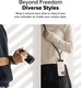 Ringke Holder Link & Flow Shoulder Strap - Universeel Telefoonkoord Zwart afbeelding 3