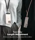 Ringke Holder Link & Flow Shoulder Strap - Universeel Telefoonkoord Zwart afbeelding 4