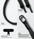 Ringke Holder Link & Flow Shoulder Strap - Universeel Telefoonkoord Zwart afbeelding 5