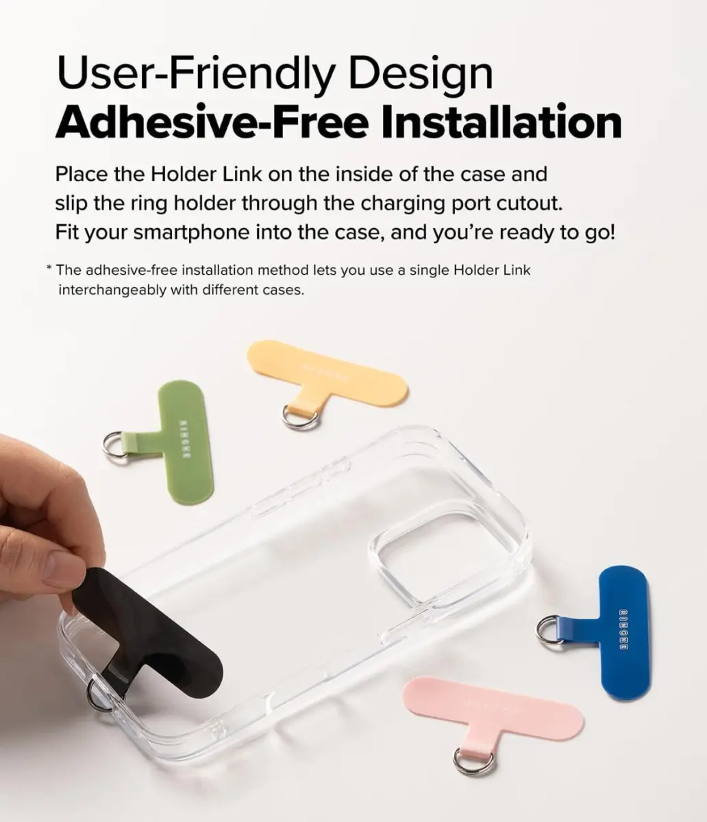 Ringke Holder Link & Flow Shoulder Strap - Universeel Telefoonkoord Mint afbeelding 7