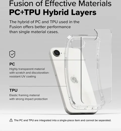Ringke Fusion Apple iPhone 17e / 16e Hoesje Back Cover Transparant afbeelding 8