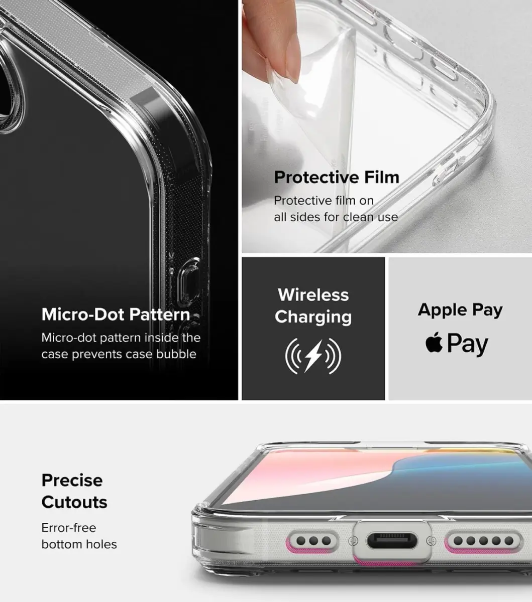 Ringke Fusion Apple iPhone 17e / 16e Hoesje Back Cover Matte Transparant afbeelding 5