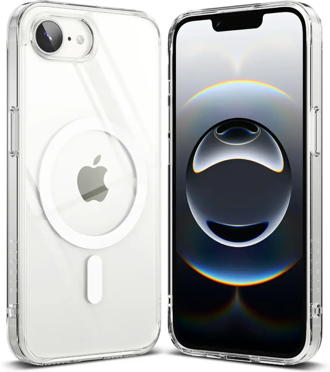 Ringke Fusion Magnetic iPhone 17e / 16e Hoesje MagSafe Back Cover Transparant afbeelding 1