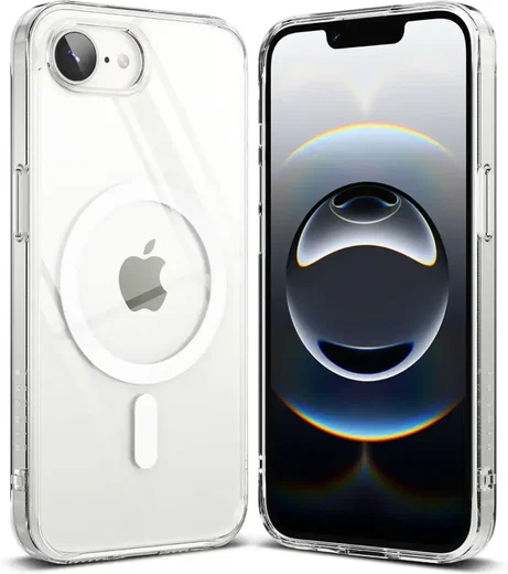 Ringke Fusion Magnetic iPhone 17e / 16e Hoesje MagSafe Back Cover Transparant afbeelding 1
