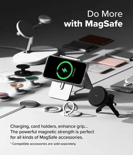 Ringke Fusion Magnetic iPhone 17e / 16e Hoesje MagSafe Back Cover Transparant afbeelding 4