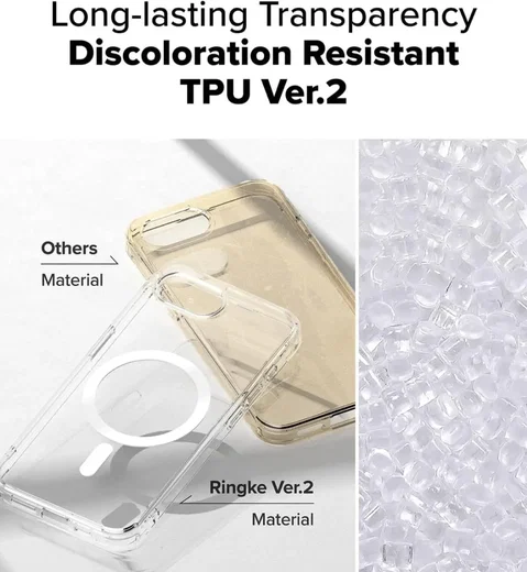 Ringke Fusion Magnetic iPhone 17e / 16e Hoesje MagSafe Back Cover Transparant afbeelding 6