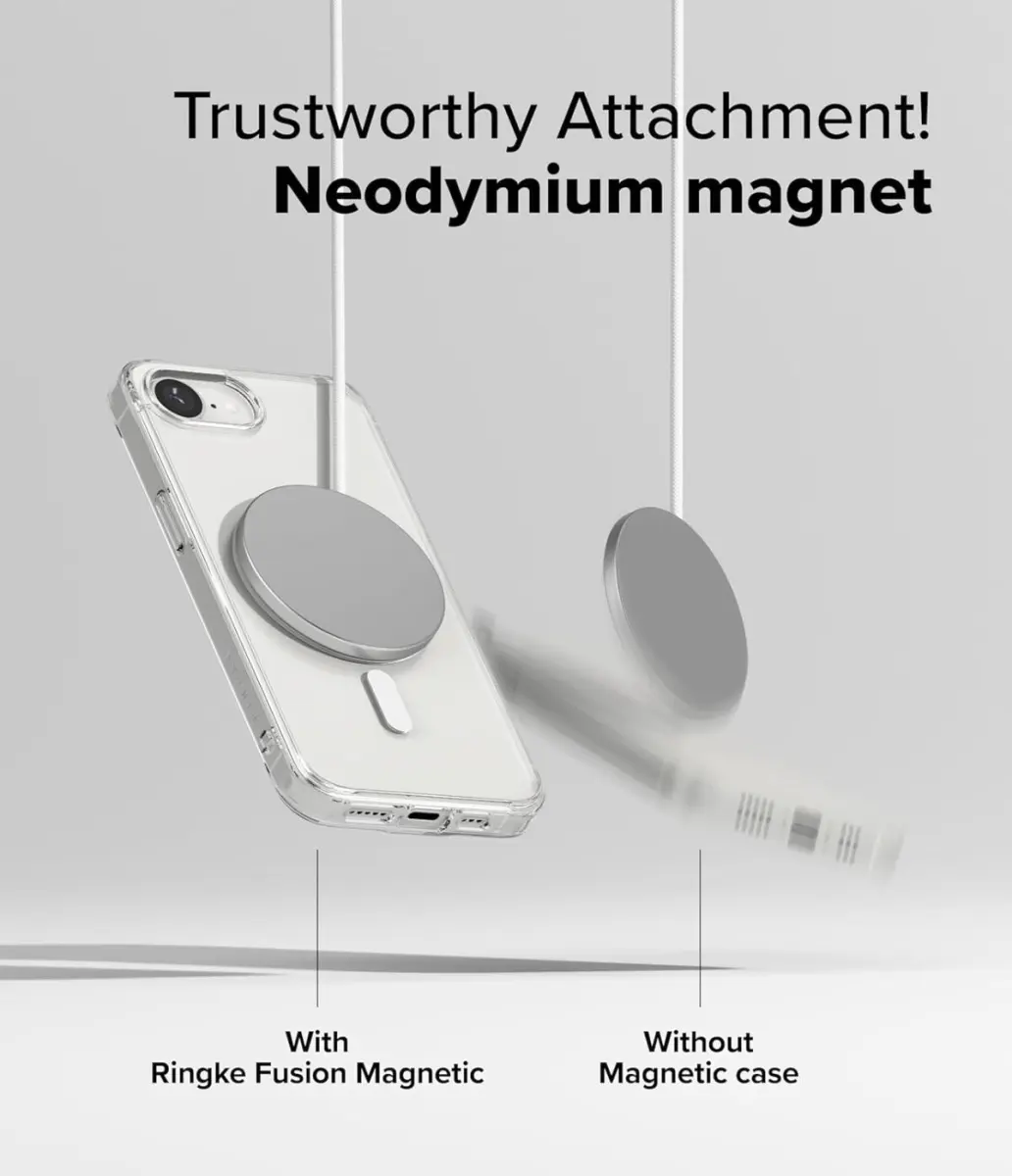 Ringke Fusion Magnetic iPhone 17e / 16e Hoesje MagSafe Back Cover Transparant afbeelding 7