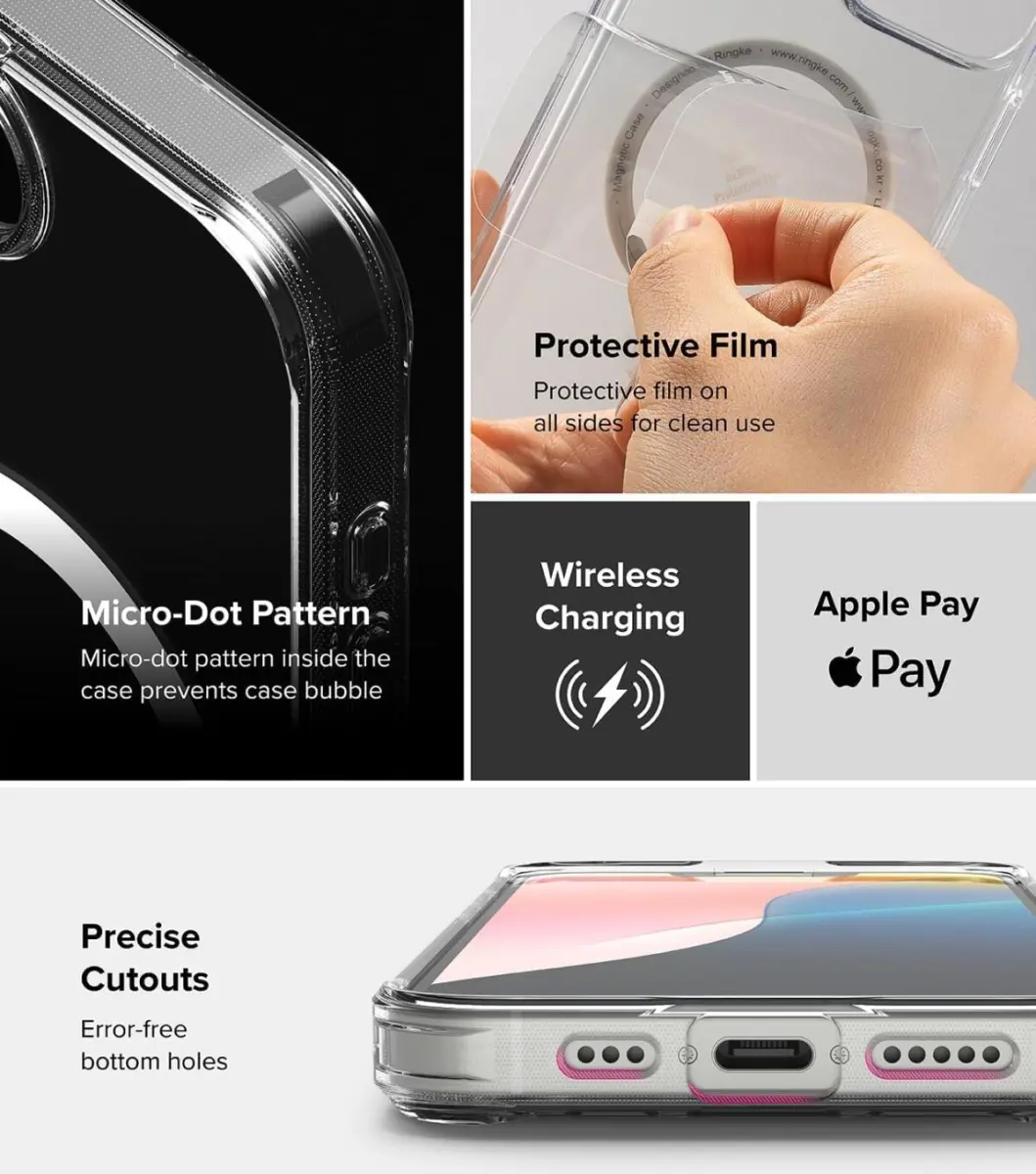 Ringke Fusion Magnetic iPhone 17e / 16e Hoesje MagSafe Back Cover Transparant afbeelding 8