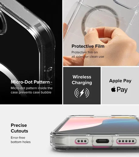 Ringke Fusion Magnetic iPhone 17e / 16e Hoesje MagSafe Back Cover Transparant afbeelding 8
