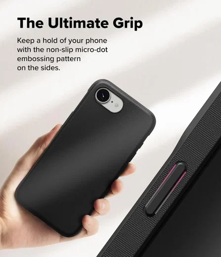Ringke Onyx Apple iPhone 17e / 16e Hoesje Flexibel TPU Back Cover Zwart afbeelding 4