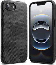 Ringke Onyx Apple iPhone 17e / 16e Hoesje Flexibel TPU Back Cover Camo Zwart afbeelding